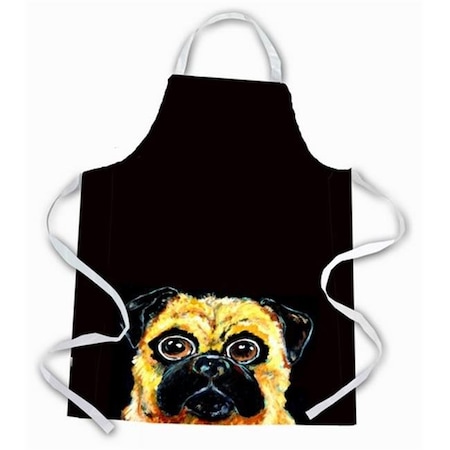 Carolines Treasures Carolines Treasures MW1254APRON Pug it Out Apron MW1254APRON